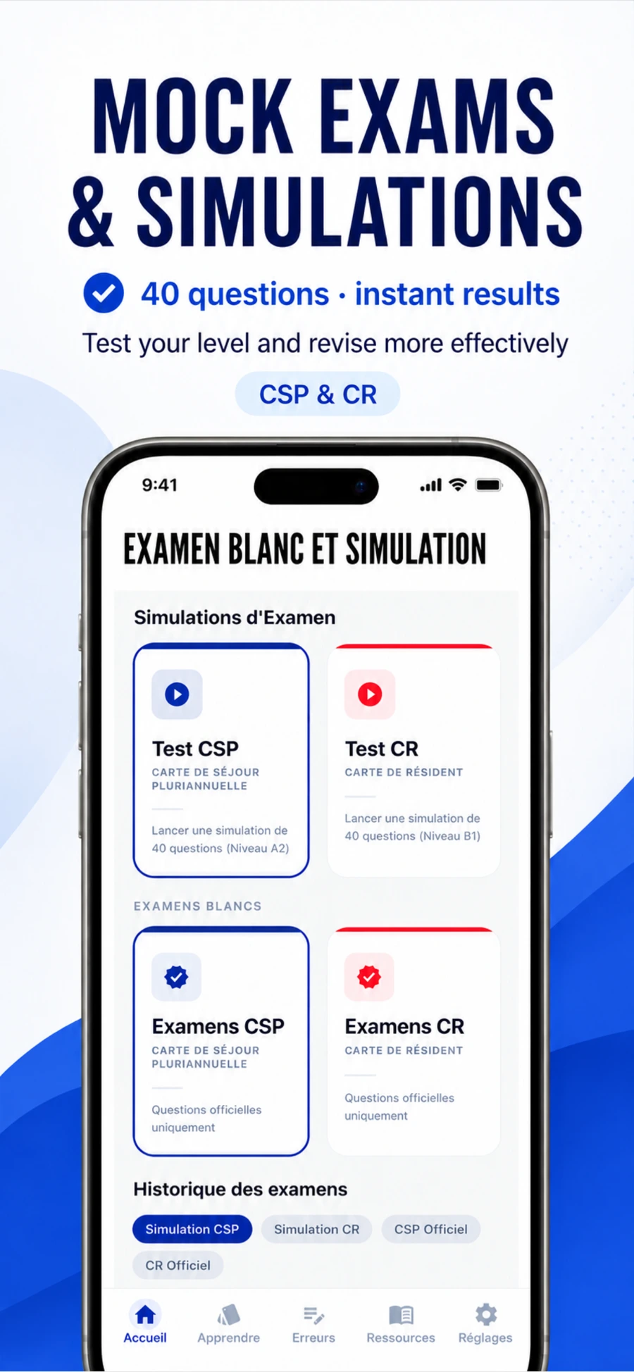 Civic Quiz France — écran 1