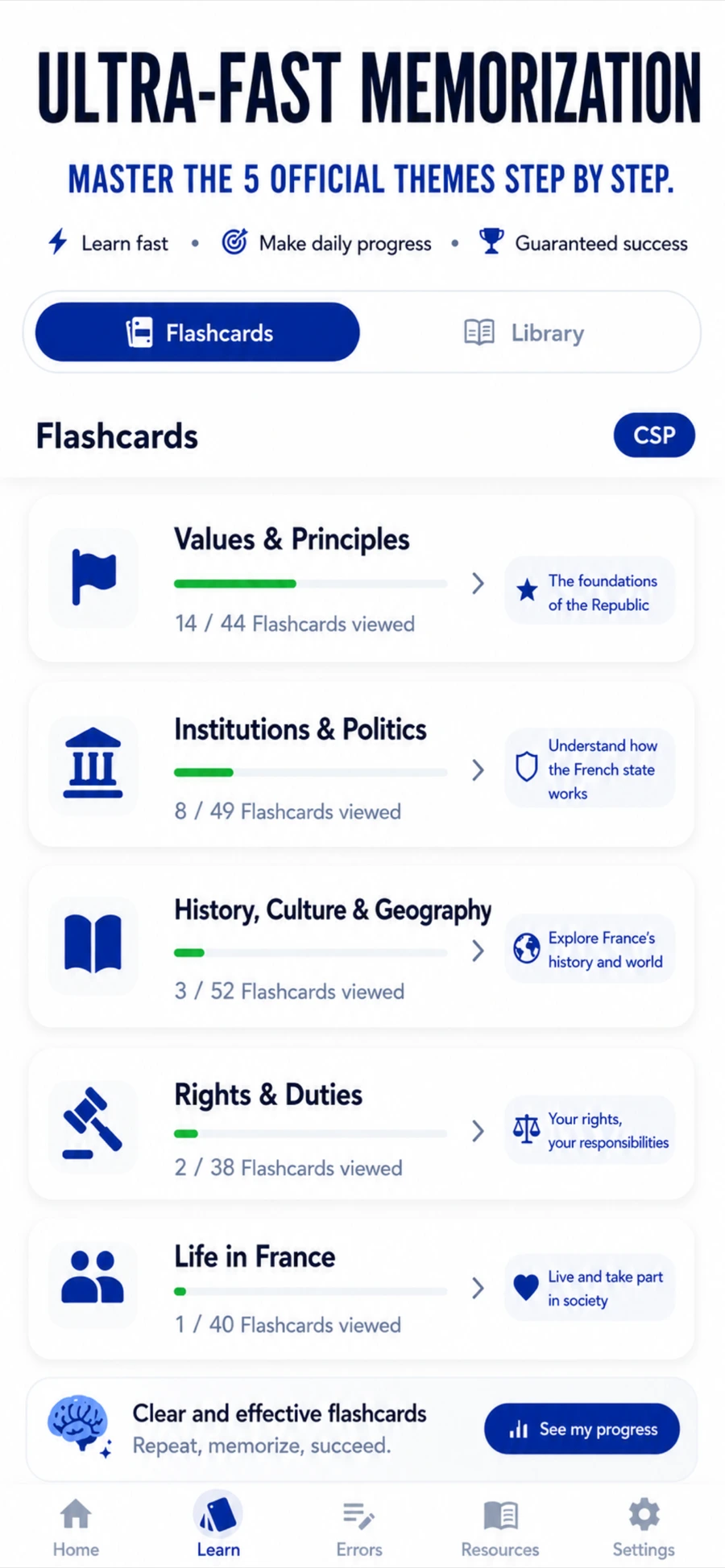 Civic Quiz France — écran 3